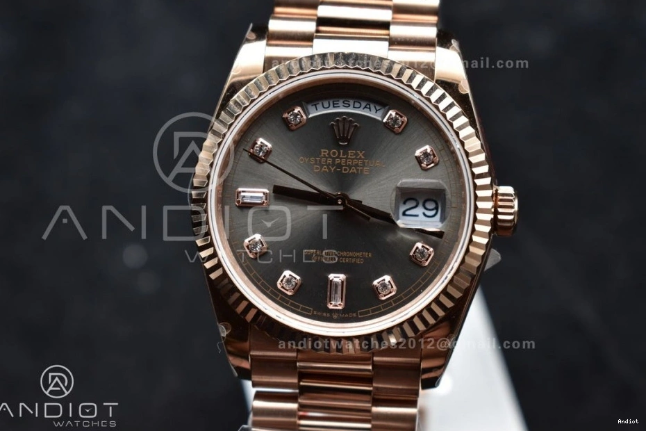 on RG vr3255 Best Steel 904L V5 Weight) Bracelet with Grey Diamond President Square Edition QF (Gain 36 Dial DayDate 1206